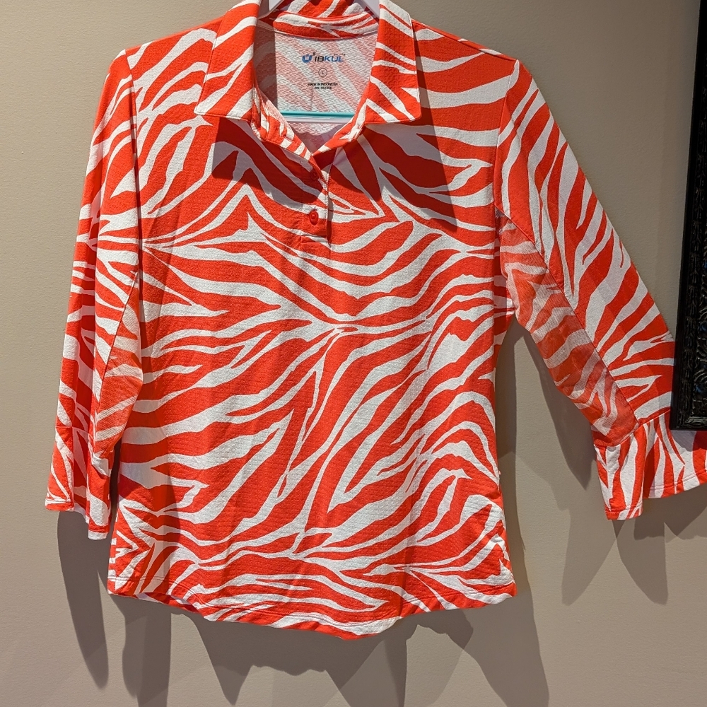IBKUL Women's Golf Shirt coral